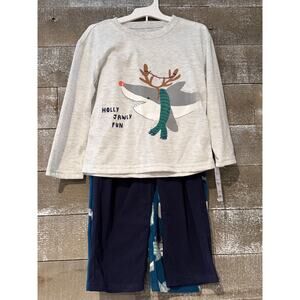 Holiday Shark Pajama Set NWT – 3 Piece, Fleece Pants & Long Sleeve Top (Boys) 4T